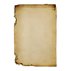vintage and authentic old paper with burnt edges perfect for adding a touch of aged elegance to your designs. it features a textured old paper background with subtle creases and fold , Generative AI