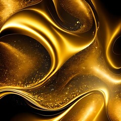 abstract golden background twinkles bold line with glitters, generative art by A.I.