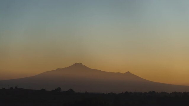 Timelapse of malinche volcano in Mexico