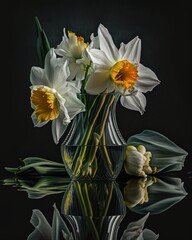 Abstract Spring Flower Daffodils Narcissus