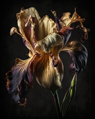 Fototapeta na wymiar Abstract Spring Flower Bearded iris Iris germanica