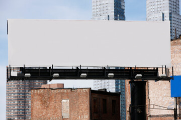 Blank billboards in downtown New York City.