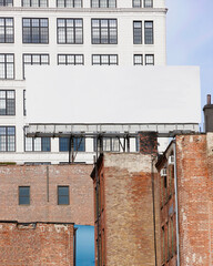 Blank billboards in downtown New York City.