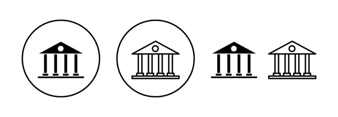 Bank icon vector for web and mobile app. Bank sign and symbol, museum, university