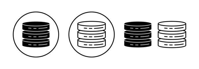 Database icon vector for web and mobile app. database sign and symbol