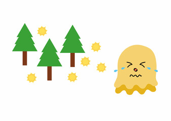 花粉症で悩む妖精