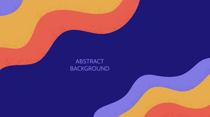 Retro abstract background. Textured colourful wavy wallpaper. Vintage curved stripes and lines backdrop. 