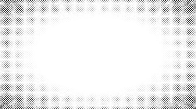 Fototapeta Halftone radial texture. Comic style grain background. Pop art faded textured frame. Grunge speckle effect. Dotted particles print wallpaper. Pixelated gradient backdrop
