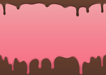 横にリピートできる流れる茶とピンクの液体フレーム2