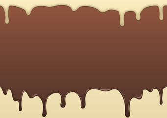 横にリピートできる流れる茶とクリーム色の液体フレーム2