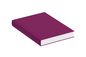 Book isolated on white background. 3d render