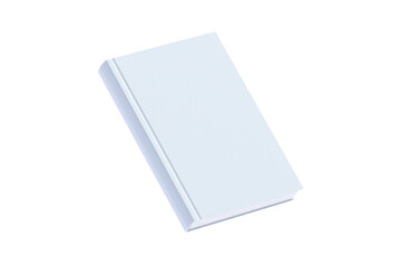 One blank book isolated on white background. 3d render