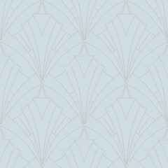 Art deco style geometric forms seamless pattern background