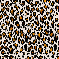 Seamless illustration leopard texture, leopard fur, leopard skin.