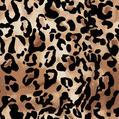 Seamless illustration leopard texture, leopard fur, leopard skin.