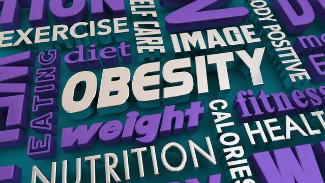 Obesity Overweight Health Issues Diet Wellness Obese Fat Body Issues 3d Animation