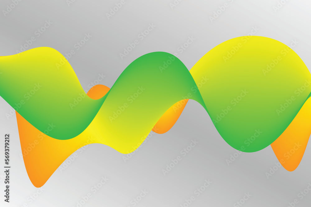 Poster colorful gradient wave abstract background. modern poster with gradient 3d flow shape. innovation ba