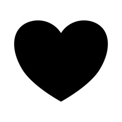Solid black Heart shaped vector