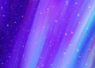 Obraz premium Purple with motion blurred abstract blue background with stars.
