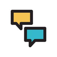 ふきだし　ミニアイコン　カラー