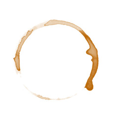 Coffee stains isolated on a transparent background. Royalty high-quality free stock PNG image of Coffee and Tea Stains Left by Cup Bottoms. Round coffee stain isolated, cafe stain fleck drink beverage