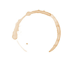 Coffee stains isolated on a transparent background. Royalty high-quality free stock PNG image of Coffee and Tea Stains Left by Cup Bottoms. Round coffee stain isolated, cafe stain fleck drink beverage