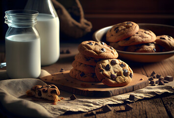 Close of photo of chocolate chip cookies
