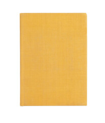 Closed old hardcover book isolated on white