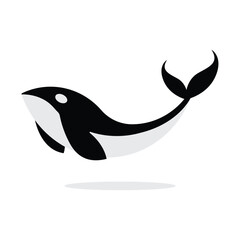 killer whale orca logo vector illustration