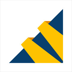 Blue and Yellow Business Corner