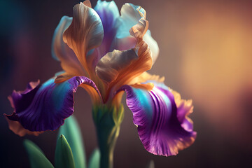 Iris Flowers, Illustration, Generative AI