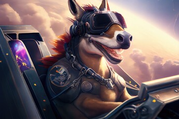 Airforce Horse Strong And Standing Tall Generative AI