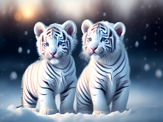 couple of tiger cubs love 