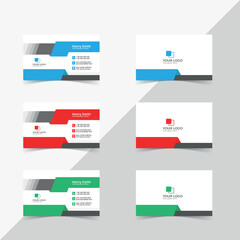 set of cards vector template design 