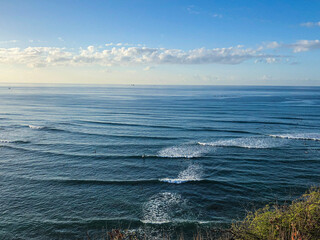 honolulu hawaii beach view, scenic ocean water