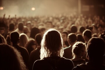 Experience the Energy of Live Music with this Crowd of Concert-Goers - Generative AI