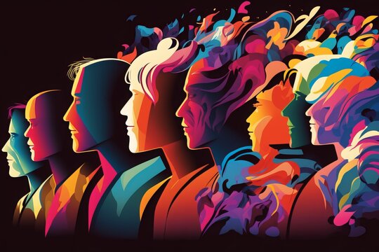 The Abstract Crowd: An Illustrative Depiction of People - Generative AI