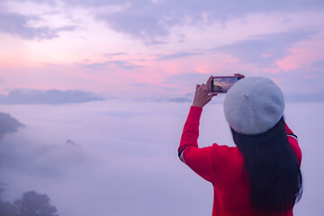 Fototapeta premium Thai traveler woman