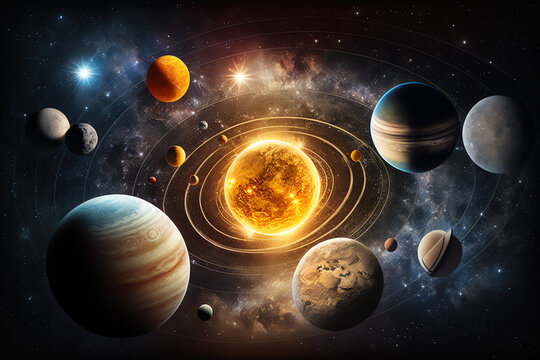 Solar System, Ai Generative