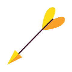 flat yellow arrow