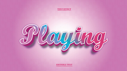 Full color editable 3d playing text effect