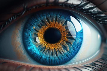 Foto op Aluminium Perfect Close up of eye created with Generative AI Technology, ai, generative © Wildcat93