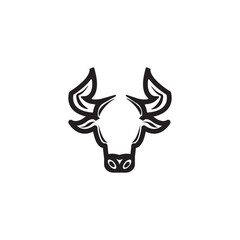 bull logo icon simple illustration.