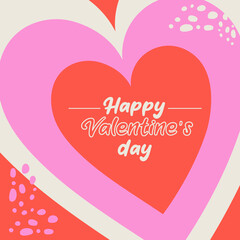 valentine card with hearts