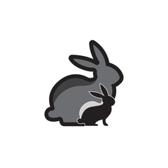 Mommy bunny and Baby Bunny Logo.