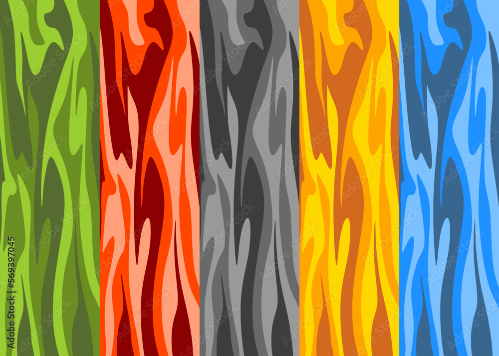 Poster colorful camouflage background set. background set with camouflage pattern