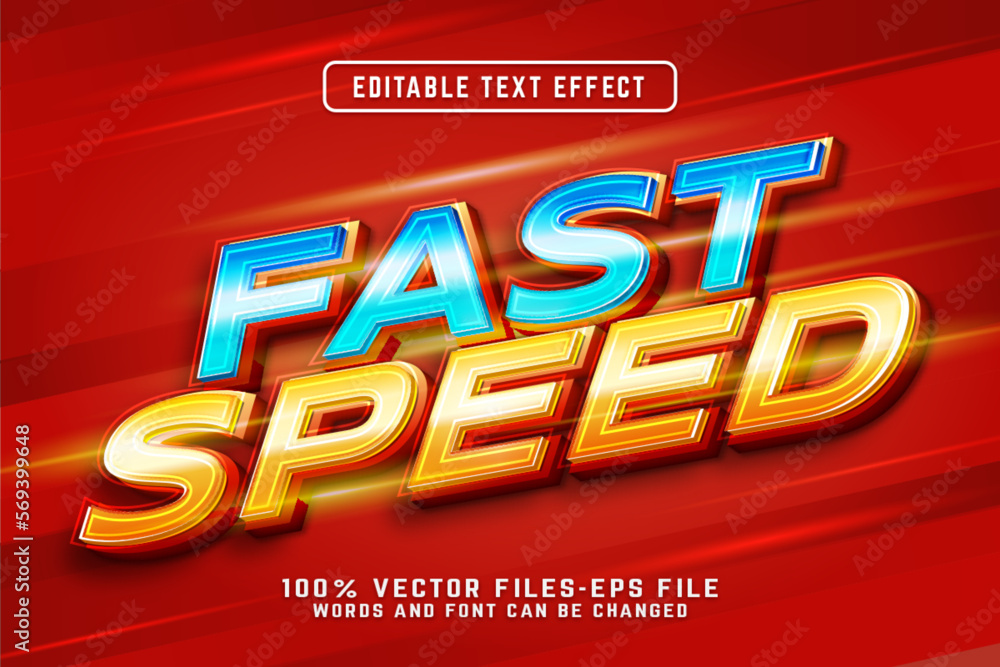 Poster fast speed editable text effect