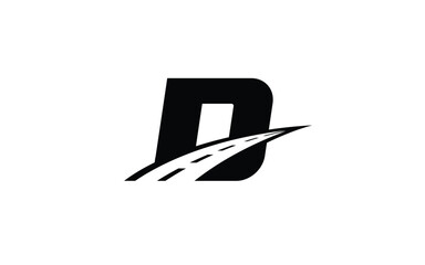 D Logo letter with ROAD concept for template 