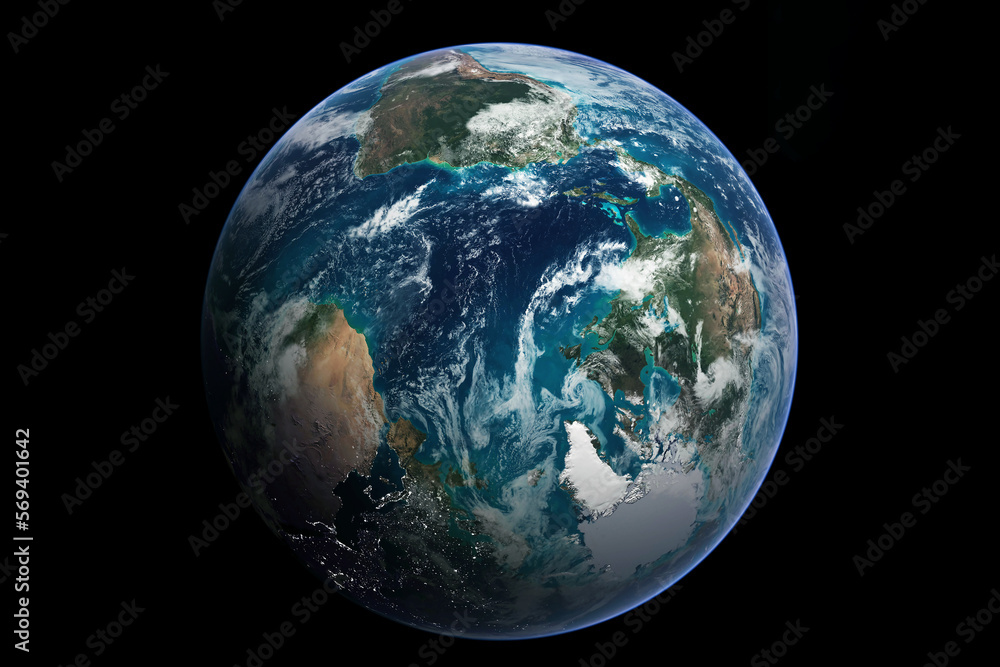Canvas Prints planet earth on a dark background. elements of this image furnished by nasa