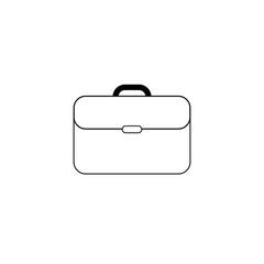 business suitcase , document bag outline icon isolated element travel bag